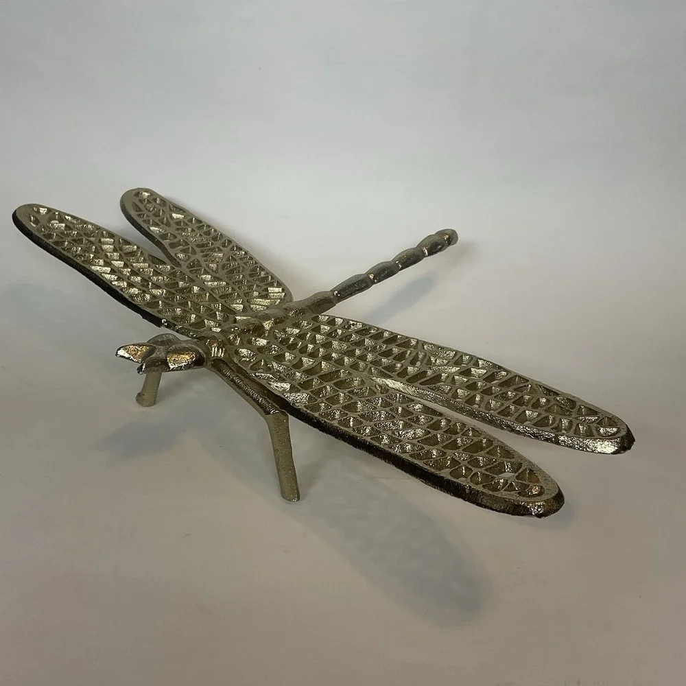 Home Decorating Insect Large Gold‎ Metal Dragonfly Figure Decor 15